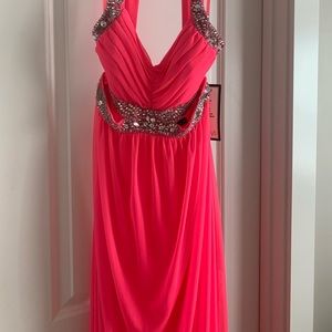 Brand New Embellished Hot Pink Formal Dress